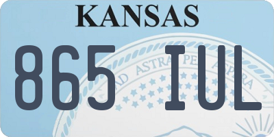 KS license plate 865IUL