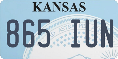 KS license plate 865IUN