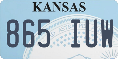 KS license plate 865IUW