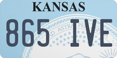KS license plate 865IVE