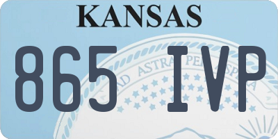 KS license plate 865IVP