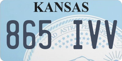 KS license plate 865IVV
