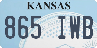 KS license plate 865IWB