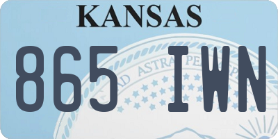 KS license plate 865IWN