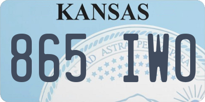 KS license plate 865IWO