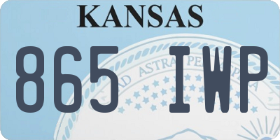 KS license plate 865IWP