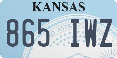 KS license plate 865IWZ