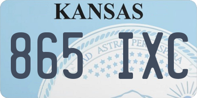 KS license plate 865IXC