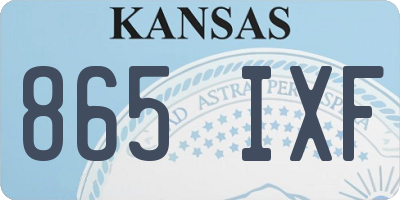KS license plate 865IXF