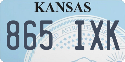 KS license plate 865IXK