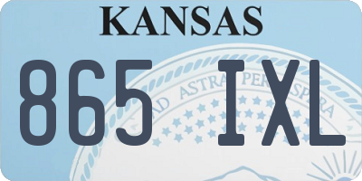 KS license plate 865IXL