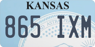 KS license plate 865IXM