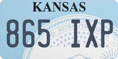 KS license plate 865IXP