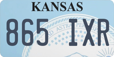 KS license plate 865IXR