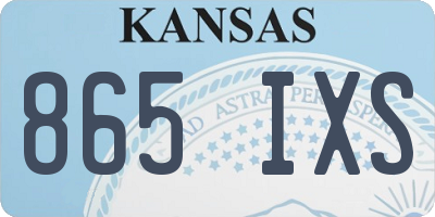 KS license plate 865IXS