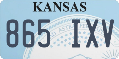 KS license plate 865IXV