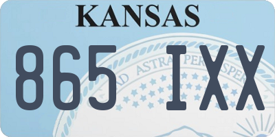 KS license plate 865IXX
