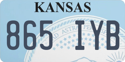 KS license plate 865IYB