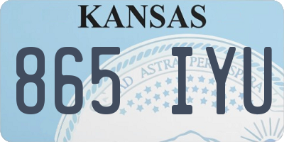 KS license plate 865IYU