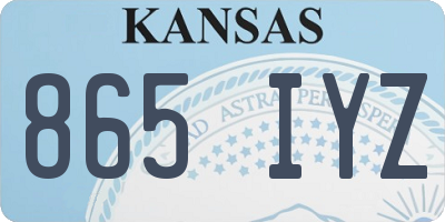 KS license plate 865IYZ