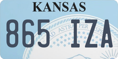 KS license plate 865IZA