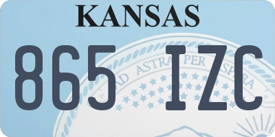 KS license plate 865IZC