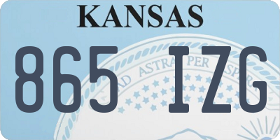 KS license plate 865IZG