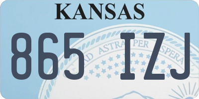 KS license plate 865IZJ