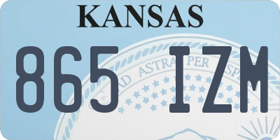 KS license plate 865IZM