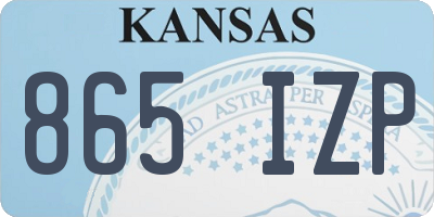 KS license plate 865IZP