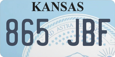 KS license plate 865JBF