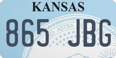 KS license plate 865JBG