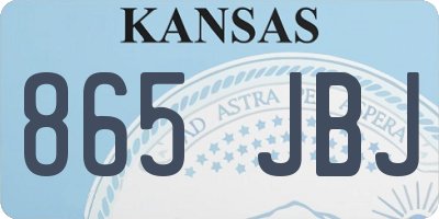 KS license plate 865JBJ