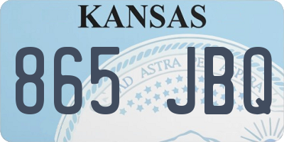 KS license plate 865JBQ