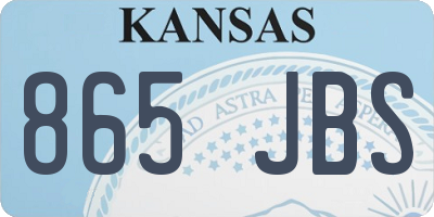 KS license plate 865JBS