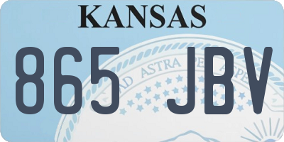 KS license plate 865JBV