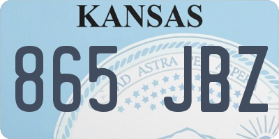 KS license plate 865JBZ