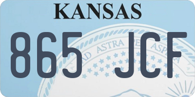 KS license plate 865JCF