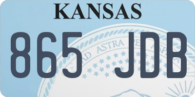 KS license plate 865JDB