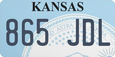 KS license plate 865JDL