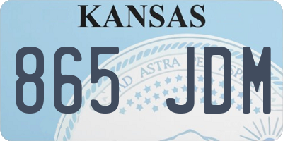 KS license plate 865JDM