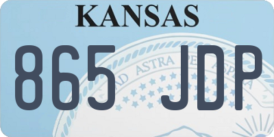 KS license plate 865JDP