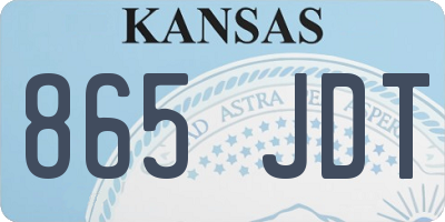 KS license plate 865JDT