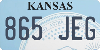 KS license plate 865JEG