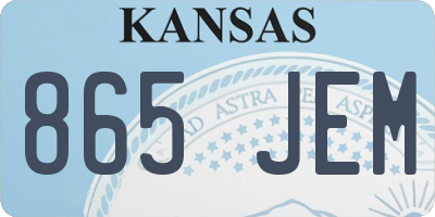 KS license plate 865JEM