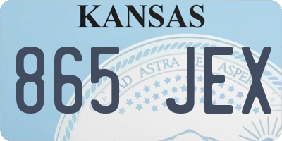KS license plate 865JEX