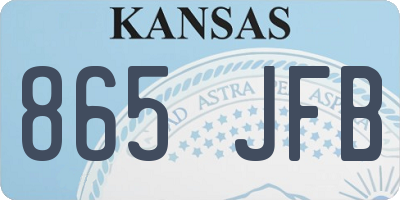 KS license plate 865JFB