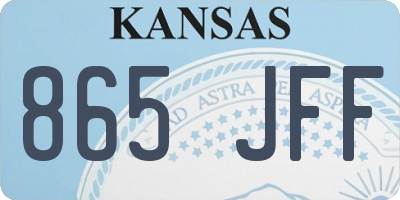 KS license plate 865JFF