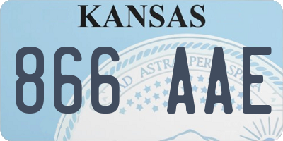 KS license plate 866AAE