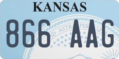 KS license plate 866AAG